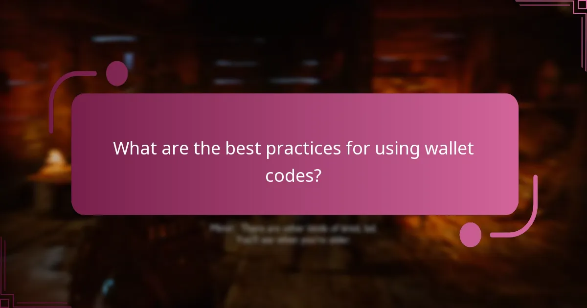 How to troubleshoot wallet code issues?