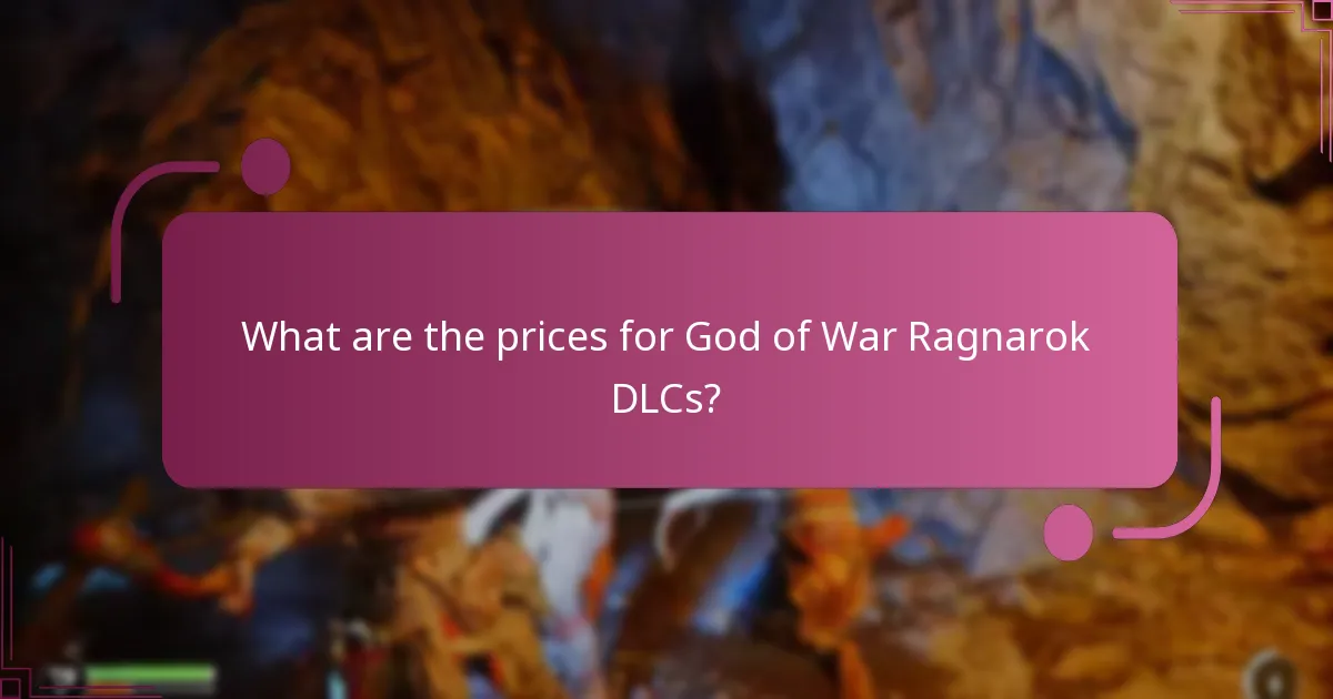 What are the prices for God of War Ragnarok DLCs?